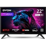 DYON Movie Smart 22 VX, 22 Zoll (55 cm) Full-HD Smart TV, HD Triple Tuner, VIDAA OS, App Store, Netflix, Prime Video, YouTube, DAZN, Disney+ [Mod. 2025]