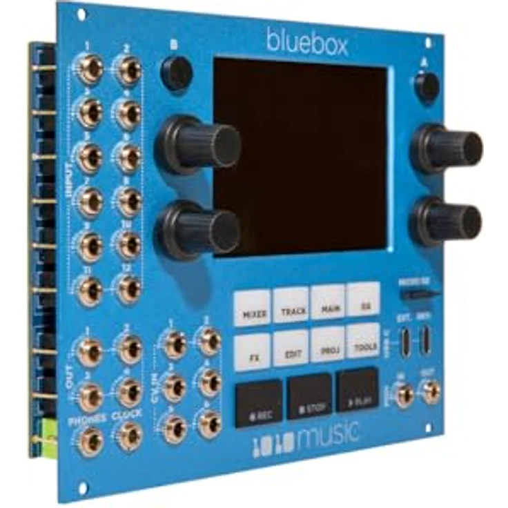 1010music bluebox Eurorack Edition, Studio- und Livemixer mit 8 Audioeingängen, MIDI-Anschluss und 24 Bit Audioauflösung, Blau – Bild 2