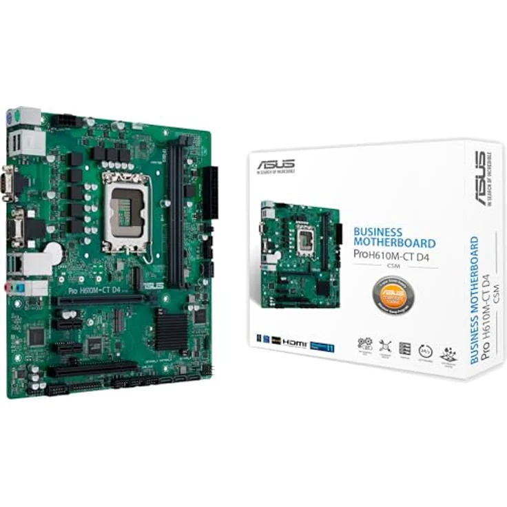 ASUS PRO H610M-CT D4-CSM Motherboard Intel Micro ATX, DDR4 LGA 1700, ultraschnelle Konnektivität – Bild 1