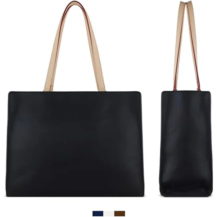 bugatti Ella Business System Bag, elegante Aktentasche mit 13-Zoll-Laptopfach, Organizer und 100% Handmade, Schwarz – Bild 3