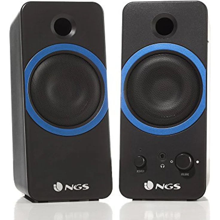 NGS gsx-200 20 W Schwarz Lautsprecher  Lautsprecher (schwarz, Flur, Tischplatte-Bücherregal, PC, Zentrum, verkabelt, 3,5 mm) – Bild 4