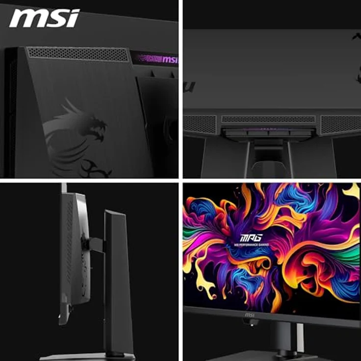MSI MPG 271QR QD-OLED X50 Gaming Monitor 27 Zoll WQHD, 500 Hz / 0,03 ms, DisplayHDR True Black 500, AI Care Sensor, HDMI 2.1, DP 2.1a, USB-C (98 W PD), Schwarz – Bild 5