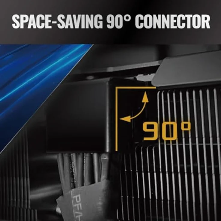 ASRock 12V-2x6 600W 90°-Kabel, 700mm für Netzteile – Bild 4