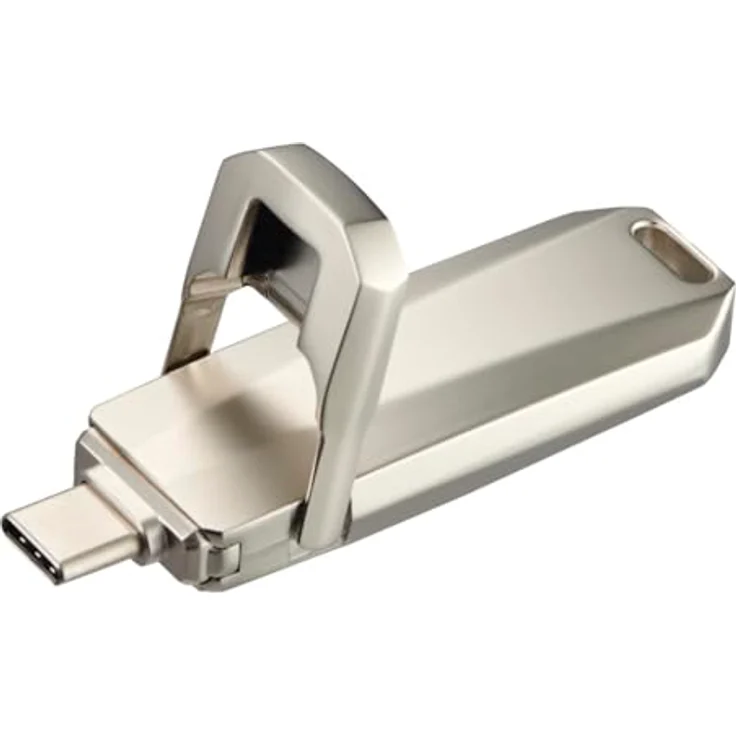Hama USB-Stick Uni-C Deluxe, USB-C 3.1, 32GB, 70MB/s, Silber – Bild 3