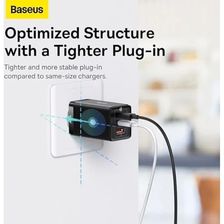 Baseus GaN5 Pro Wall Charger 2xUSB-C + USB, 65W (Black) – Bild 4