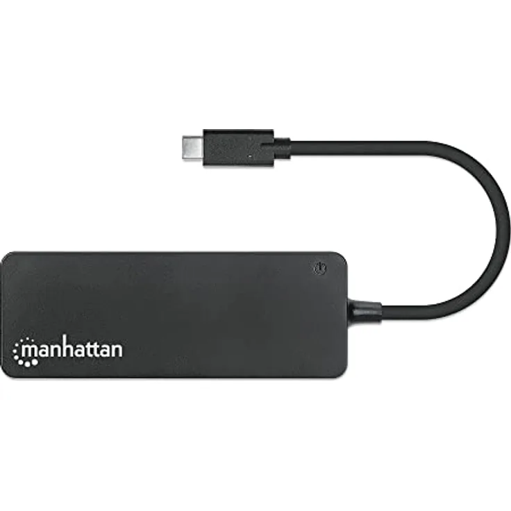Manhattan 7-Port USB Hub C-Stecker A-Buchse 5Gbit/s schwarz