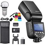 Godox Speedlite V860III Pentax, Aufsteckblitz mit Leitzahl 58, integrierter 2.4G Triggerempfänger, Lithium-Akku, Schwarz