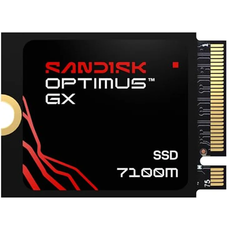 SANDISK Optimus™ 7100M NVMe™ Festplatte, 2 TB SSD PCIe 4.0, interne M.2 2230 für Gaming