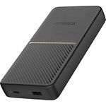 OtterBox Power Bank, schnelles Laden, 20,000 mAh externer Akku mit USB-A 18W und USB-C 18W Ausgangsleistung, Status LED, schlankes, sturzgeschütztes robustes Design, Schwarz