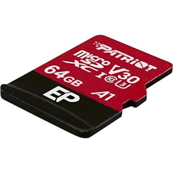 Patriot EP Series - Flash-Speicherkarte (microSDXC-an-SD-Adapter inbegriffen) - 64 GB - A1 / Video Class V30 / UHS-I U3 / Class10 - microSDXC UHS-I – Bild 2