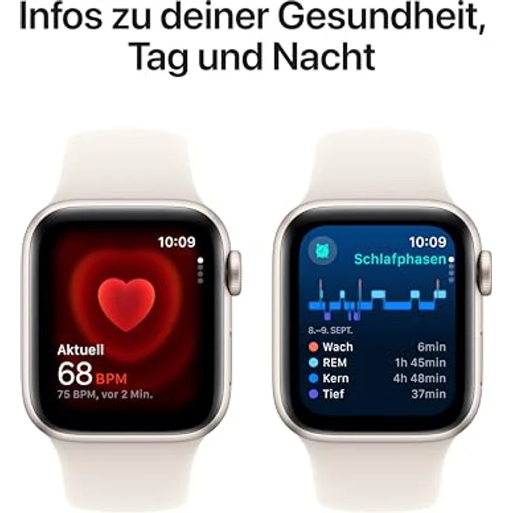 Apple Watch SE (2. Generation) GPS 40 mm Smartwatch in Polarstern mit Fitness und Schlaftracker, Unfallerkennung, Herzfrequenzmesser – Bild 5