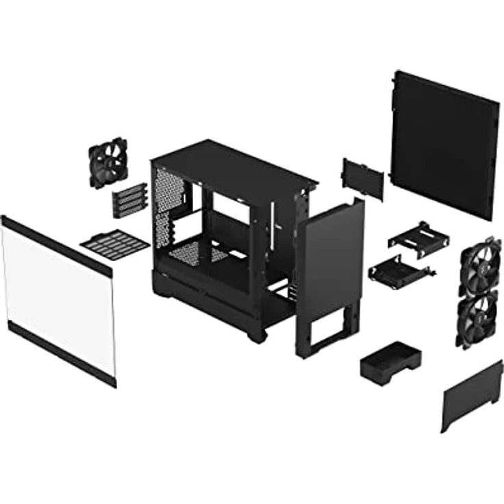 Fractal Design Pop Mini Silent Black TG Clear Tint, Glasfenster, schallgedämmt – Bild 3