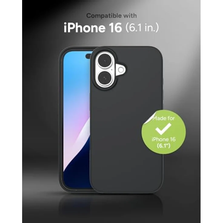 ZAGG Manhattan Snap, Graphen-verstärkte Hülle für iPhone 16 [6.1-Inch], MagSafe kompatibel, stoßfest, schlankes Design, Schwarz – Bild 2