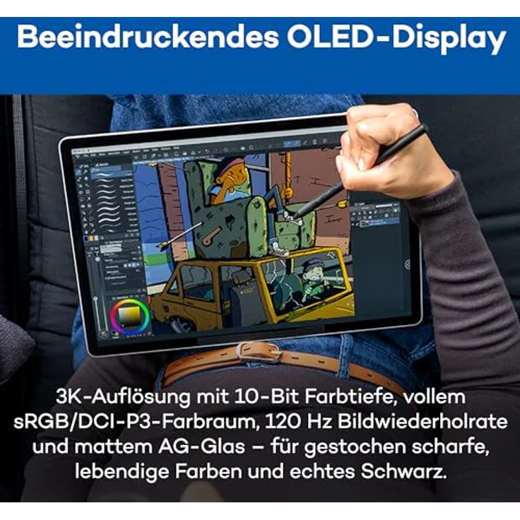 Wacom MovinkPad Pro portable 14, Grafiktablett mit 14 Zoll Display, grau – Bild 3