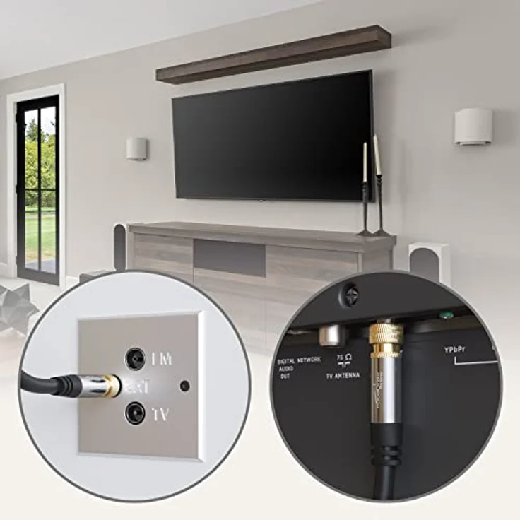 KabelDirekt - SAT Kabel - 2m - (F-Stecker, 75 Ohm, F Stecker Koaxialkabel geeignet für TV, HDTV, Radio, DVB-T, DVB-C, DVB-S, DVB-S2) - PRO Series – Bild 8