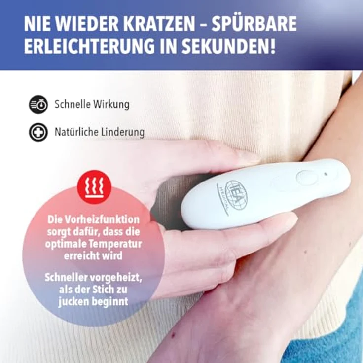 IEA Medical Insektenstichheiler USB-C, Hitzestift zur Linderung von juckenden Mückenstichen, chemiefrei und wiederaufladbar, ideal für die ganze Familie – Bild 2