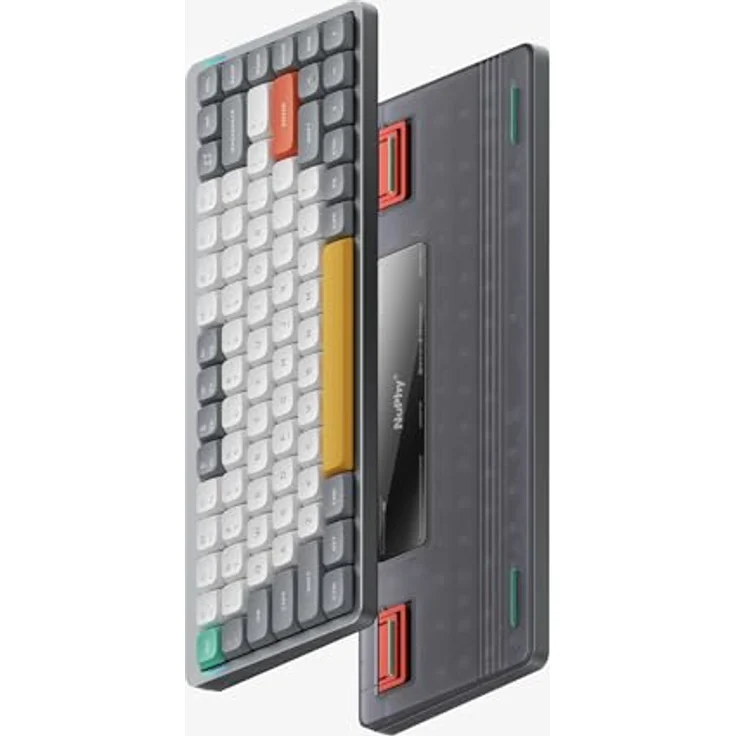 nuphy Air75 V2 Kabellose mechanische Tastatur, 84 Tasten RGB Hot-Swap Tastatur, Bluetooth 5.1, 2.4G, kabelgebunden - Grey Gateron Wisteria Switch – Bild 2