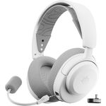SteelSeries Arctis Nova 3P Wireless Gaming-Headset, 40 Std. Akku, App-Steuerung, Neodym-Magnet-Treiber, 2,4 GHz/Bluetooth, abnehmbares Mikrofon, weiß