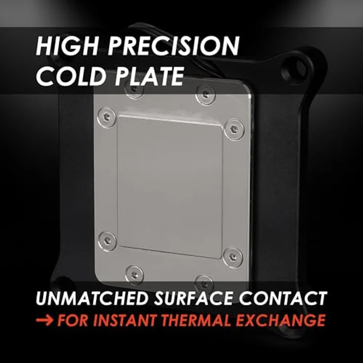 Thermal Grizzly Mycro Pro RGB, High Performance Wasserkühlungsblock G1/4 für Intel LGA1851/1700, vernickelte Kupfer-Coldplate mit 70 Mikrofinnen, integrierter Feinfilter und 5V 3-Pin ARGB-Beleuchtung, schwarz – Bild 3