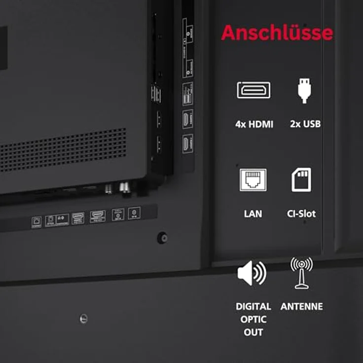 Sharp 43HR7765E QLED Fernseher 43 Zoll, 4K UHD, Google Smart TV, HDR Dolby Vision, 144Hz Gaming – Bild 4