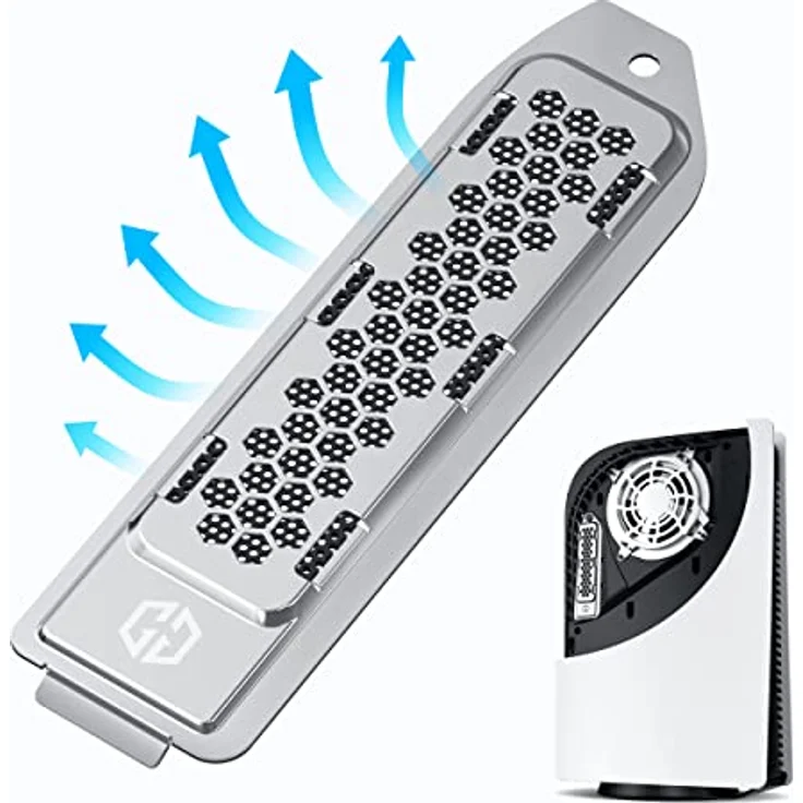 GRAUGEAR | Wärmeableitende Staubschutzhaube aus Metall für PS5 M.2 SSD Slot | PS5 SSD Abdeckung mit Belüftung | passend für PlayStation®5 Speichererweiterung (18049) (18049) – Bild 1