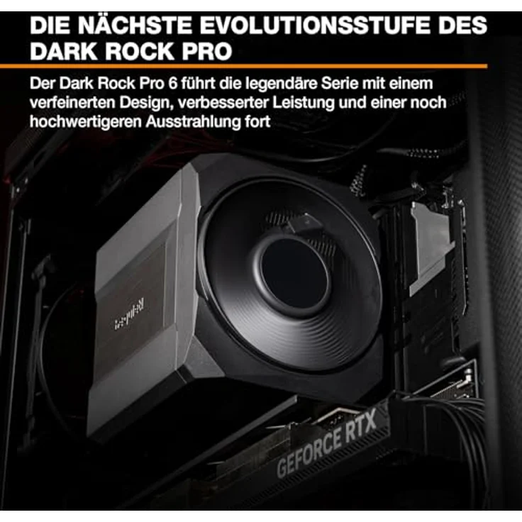 be quiet! Dark Rock Pro 6, Luftkühler mit extremer CPU-Kühlleistung, semi-passivem Quiet-Modus, 7 Heatpipes und 2 Silent Wings PWM-Lüftern – Bild 7