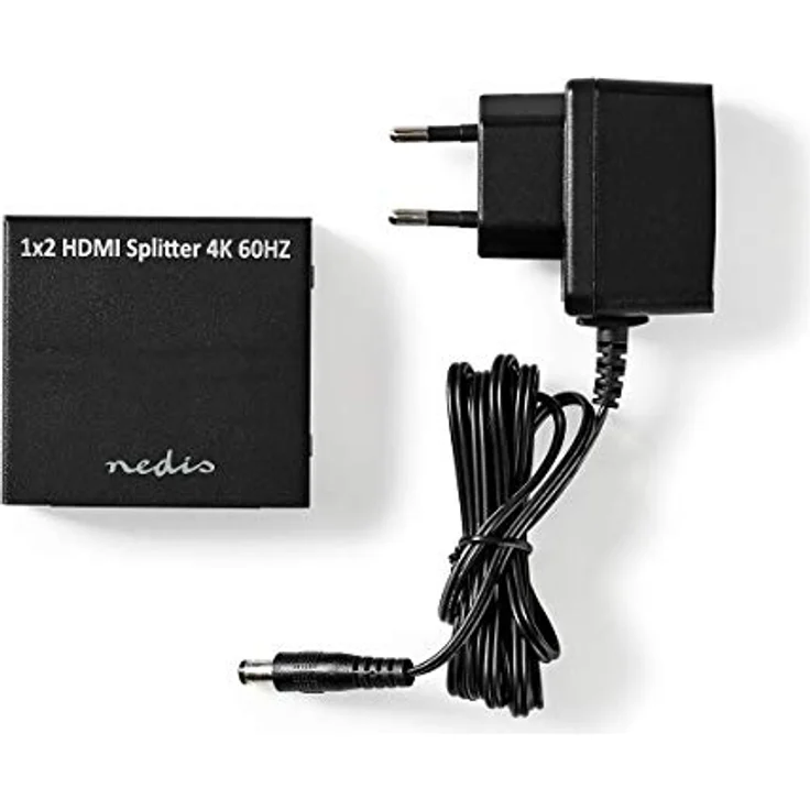 HDMI T Splitter | 2-Port Port(s) | HDMIT Eingang | 2X HDMIT Ausgang | 4K@60Hz | 18 Gbps | Metall | Anthrazit – Bild 3