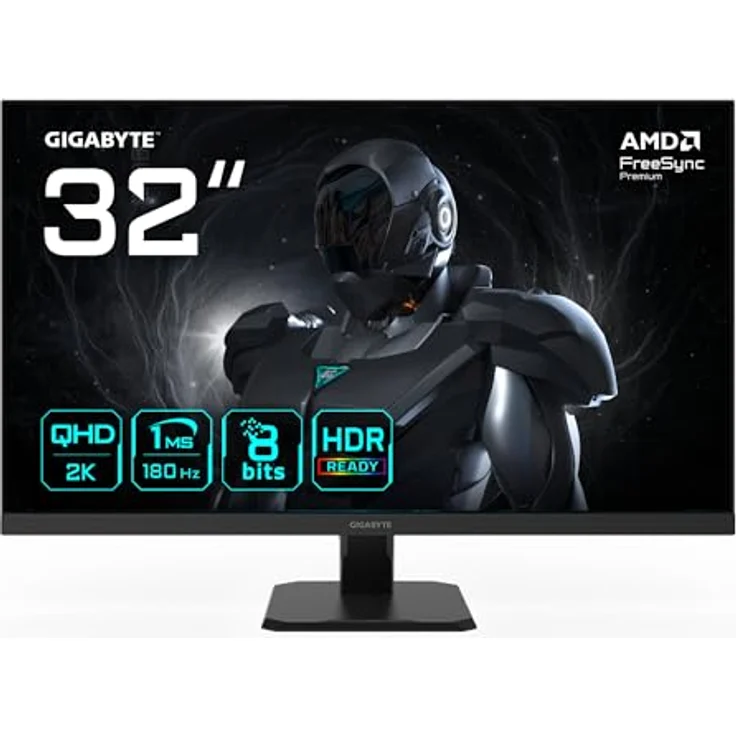 GIGABYTE GS32QA, 31,5 Zoll QHD Gaming Monitor mit 1 ms Reaktionszeit und 180 Hz – Bild 1