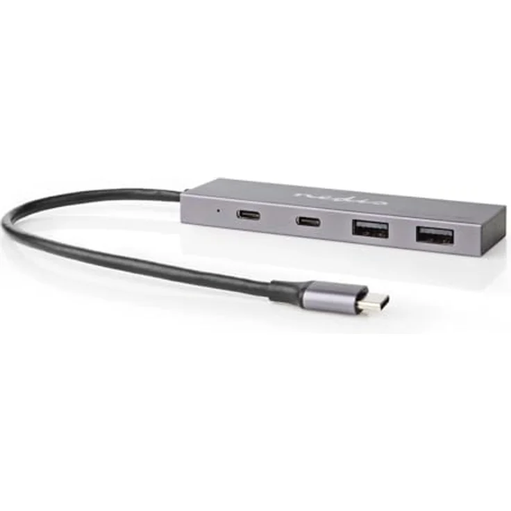 Nedis USB-Hub - 1x USB-C™ 3.2 Gen 2 Male - 2X USB-A 3.2 Gen 2 Female / 2X USB-C™ 3.2 Gen 2 Female - 4-Port Port(s) - USB 3.2 Gen 2 - Stromversorgung über USB - 10 Gbps – Bild 2