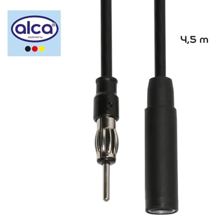 alca® Autoradio DIN Antennen-Verlängerungskabel 4,5m Koaxial mit FM/AM Adapter, robuste Materialien für langlebige Nutzung – Bild 3