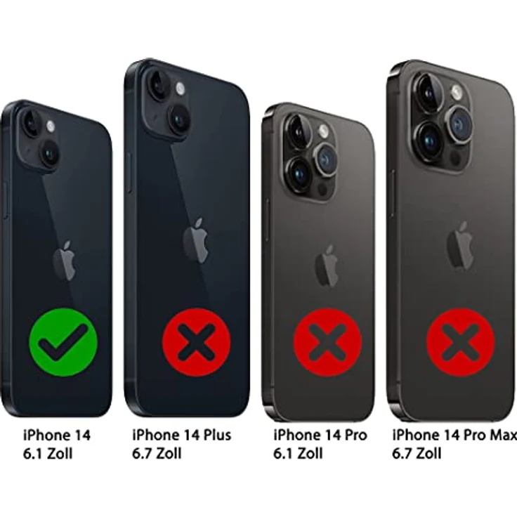 Burkley für iPhone 14 - Magic Wallet - Leder Wallet Case mit abnehmbarer Schutzhülle in Sattelbraun – Bild 2