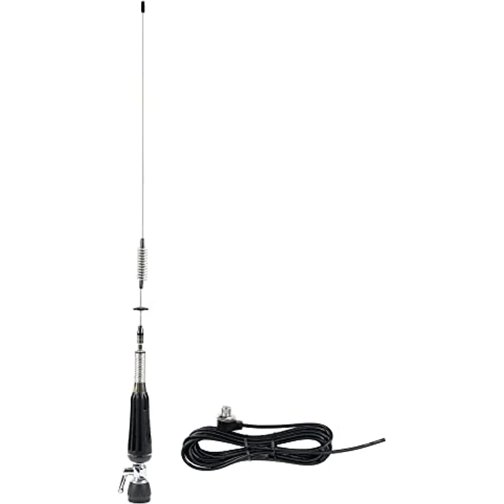 CB Antenne PNI LED 850, 85cm, 300Watt, klappbar, leuchtet bei der Übertragung und PNI T601 Montagekabel – Bild 1