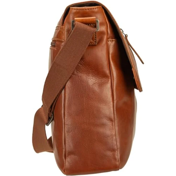 Greenburry Vintage Aktentasche Messenger, 40 cm Leder mit Laptopfach, braun – Bild 3