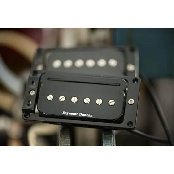 Seymour Duncan SHPR-1S-P-Rails Humbucker Set, Dual Coil Tonabnehmer für E-Gitarre, Schwarz, Medium-High Output, Alnico V Magnete – Bild 2