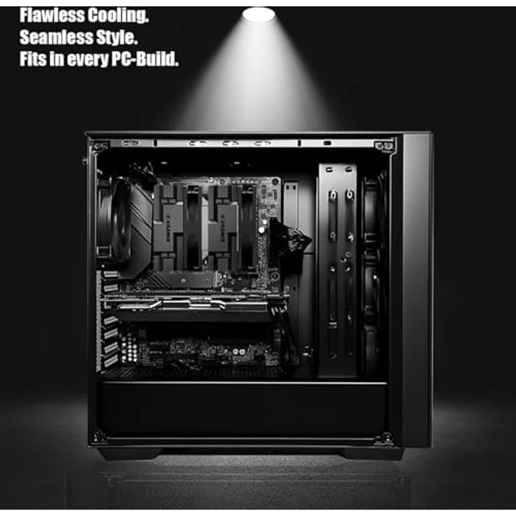 Xilence Cyron XC091, CPU Kühler mit Multi-Socket-Kompatibilität, 2x 120 mm PWM-Lüfter, 70 CFM Luftleistung, Geräuschpegel 18,0 - 32,5 dB(A), Schwarz – Bild 7