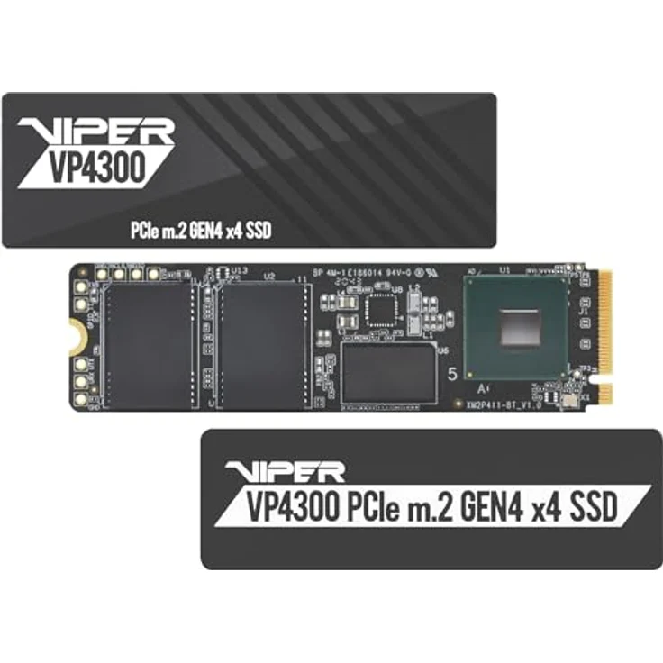 Patriot Viper VP4300 2 TB SSD, schwarz, PCIe 4.0 x4, NVMe 1.4, M.2 2280 (VP4300-2TBM28H) – Bild 2