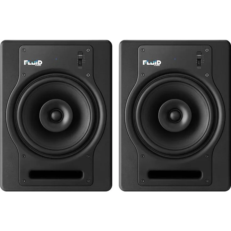 Fluid Audio FX8, aktiver 2-Wege-Nahfeldmonitor mit 130 Watt und 8 Zoll Tieftöner, schwarz