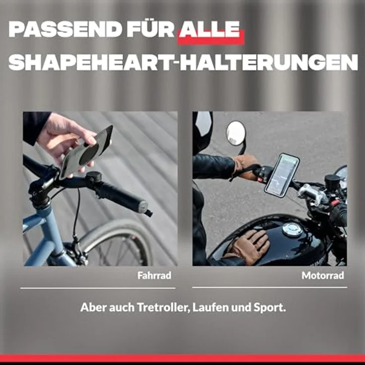 Shapeheart Klassische Ersatzhülle Halterungen, vibrationshemmend, wetterfest - Universell einsetzbar, schwarz – Bild 4