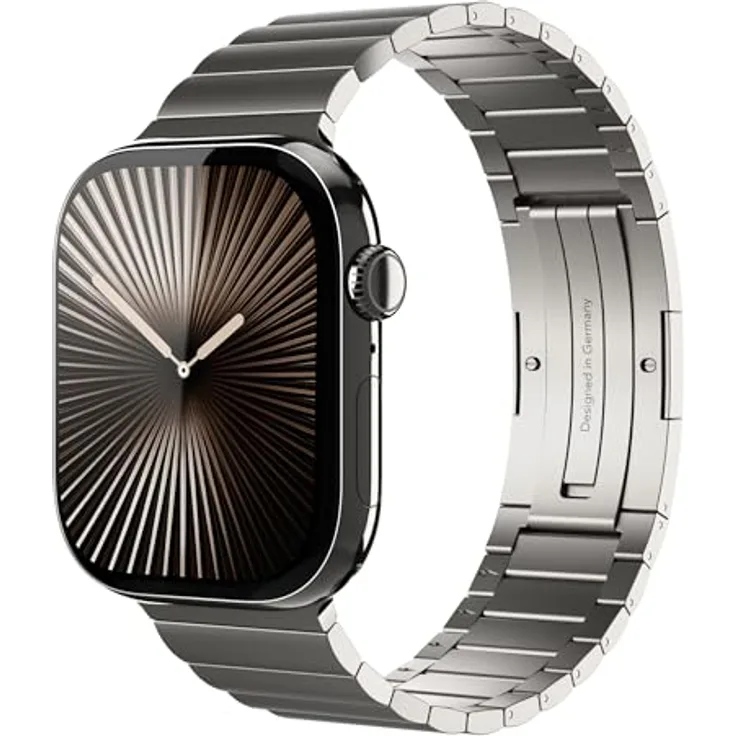 VONMÄHLEN Link Bracelet Pro, Hochwertiges Edelstahlarmband kompatibel mit Apple Watch, 316L Edelstahl mit 25% Recyclinganteil, inklusive Anpassungstool und Butterfly-Faltschließe