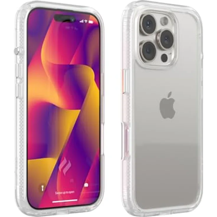 Catalyst Influence iPhone 16 Pro Hülle – Durchsichtige, sturzfeste Hülle mit erhöhten Kanten, Kameraschutz und rutschfestem Griff – Transparent