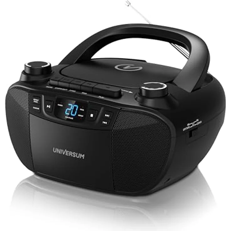 UNIVERSUM* BB 200, tragbarer CD-Player mit AM/FM Radio, Kassettenspieler und Kopfhöreranschluss, leicht bedienbar – Bild 2