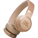 JBL Live 670 NC – Bluetooth On-Ear-Kopfhörer mit adaptivem Noise-Cancelling – Kabellose Ohrhörer Signature Sound und Sprachassistent – Langer Musikgenuss für bis zu 65 Stunden – Sandstein