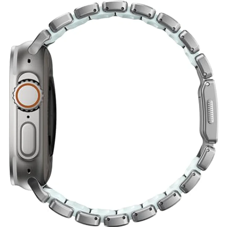 Nomad Stratos Band Titanium Natural 49mm, Icy Blue Glow Smartwatch-Armband mit Wasserresistenz und magnetischem Verschluss – Bild 3
