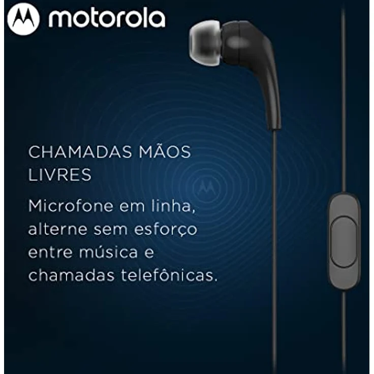 Motorola Sound Earbuds 105 - Kabelgebundenes In Ear Stereo Kopfhörer mit Mikrofon für Freisprechanrufe - Weiß, S/M/L – Bild 4