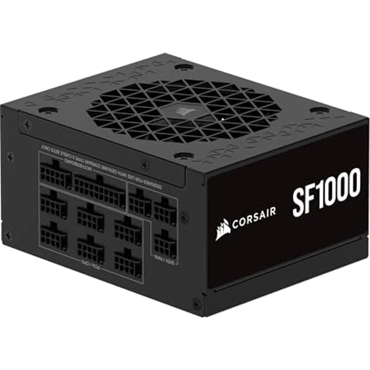 Corsair SF1000 (1000 W), PC Netzteil, Schwarz, 80 PLUS Platinum-zertifiziert, vollständig modulares Design – Bild 1