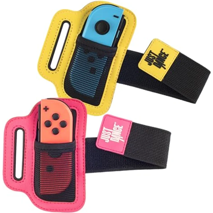 SUBSONIC Offizielles Just Dance 2023 Dance Straps, 2er Pack verstellbare elastische Armbänder für JoyCon Controller, geeignet für Nintendo Switch – Bild 2
