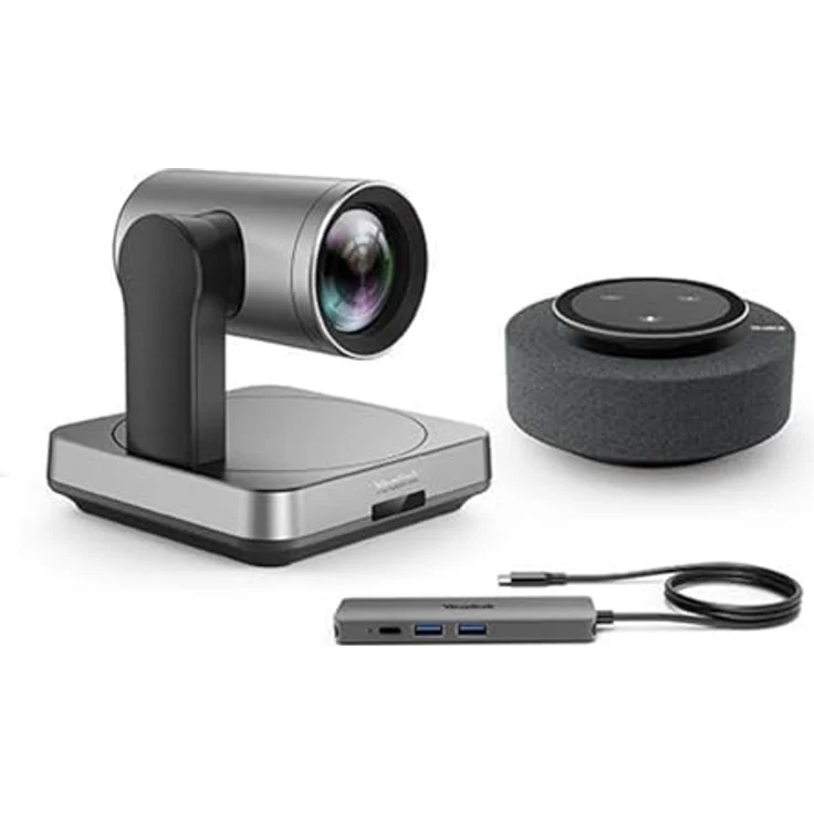 Yealink UVC84-BYOD-050 Videokonferenzsystem, 4K Kamera mit 36-fachem Zoom, Silber – Bild 4