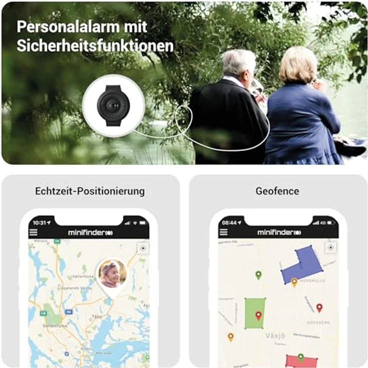 MiniFinder Nano GPS-Personalalarm im Uhrenformat mit MLPC™-Technologie, präziser Ortung & MiniFinder Live – für Pflege & Sicherheit – Bild 2