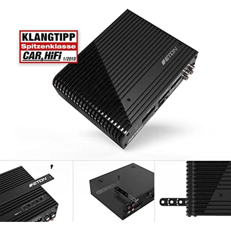 Eton Mini 150.4 4-Kanal Endstufe MINI CLASS-D VERSTÄRKER Verstärker, 4 x 100 Watt RMS, Auto-Sense On Funktion, Hi-Lo Level Eingänge, schwarz – Bild 2