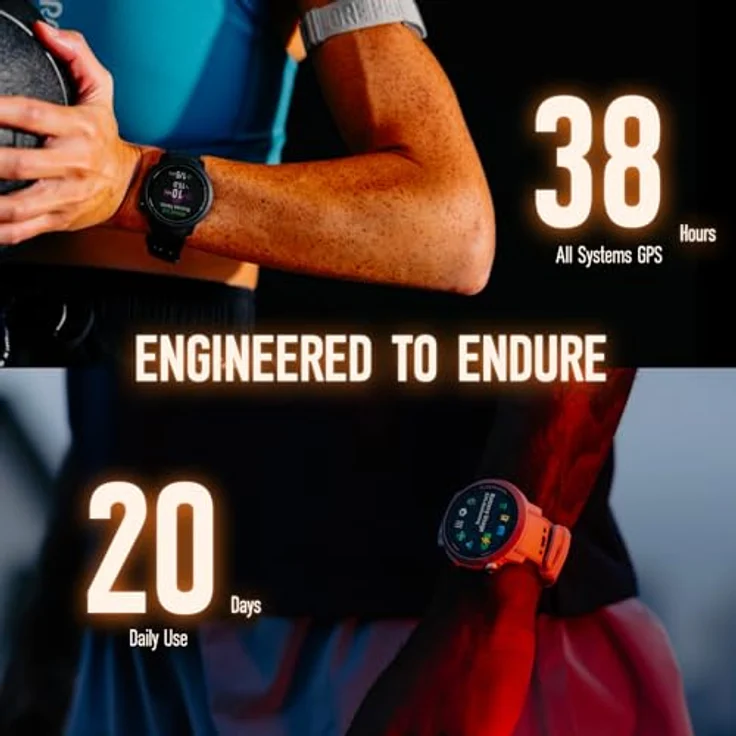 COROS PACE Pro GPS SPORTUHR: 1,3-Zoll-AMOLED-Touchscreen, Unser schnellster Prozessor bisher, 20 Tage Akkulaufzeit, Navigation mit globalen Offline-Karten, Schlaftracking, Laufen, Radfahren, Blau – Bild 4